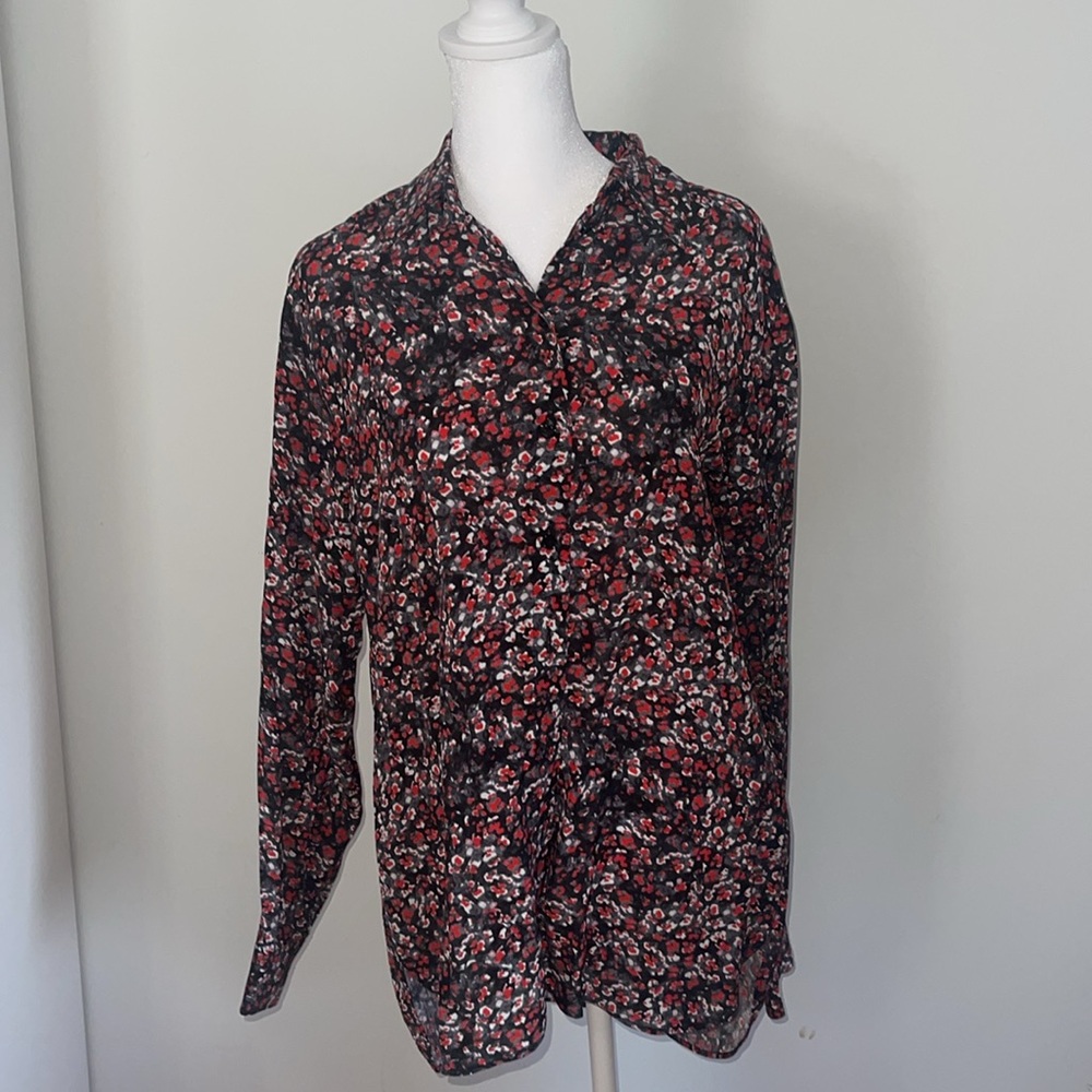The Kooples Flowers Dot button down blouse Size 2 NWT or could fit Medium